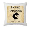 Coat of Arms Wedding Cushion Established Available with YOUR HOUSE Personalised Personalized Custom Cotton Anniversary Medevil Caslte