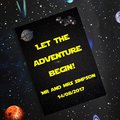 Space Adventure Wedding Guestbook Personalised Personalized Scrapbook,Notebook,Album,Perfect for SCI FI Comic Con Space Parties!