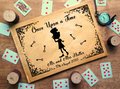 Mad Hatter Alice in Wonderland Wedding Guestbook Silhouette Personalised Personalized Perfect for Wonderland and Fairytale Weddings