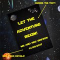 Space Adventure Wedding Guestbook Personalised Personalized Scrapbook,Notebook,Album,Perfect for SCI FI Comic Con Space Parties!