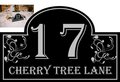 Wedding Centrepiece Black Signage 17 Cherry Tree Lane Street Name Black Plaque Personalised Wedding Sign DIGITAL DOWNLOAD