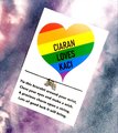 Pride Rainbow Bracelet With Personalised Personalized Names. Perfect for LGBT Weddings, Favours Favors, Birthday, Wedding, Gay, Lesbian LGBT