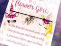 Unicorn Bracelet Will You Be Our Flower Girl Bridesmaid Maid of Honour Honor Unicorn Gifts Birthday Charm Bracelet Party Bag Favors Favours