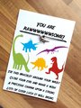 Dinosaur Bracelet You Are Rawwwwsome Personalised Personalized!Perfect School Gift,Anniversary,Birthday Gift, Dinosaur Party