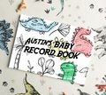 Baby Record Book Dinosaur Personalised Personalized Gift Perfect For Baby Dino Babies,Baby Shower Gift,Memory Book,Dinosaur Baby Book