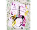 Unicorn Horn Wedding Headband Personalised Personalized With Name! Will You Be Our Flower Girl?Wedding Flower Girl Gift, Unicorn Wedding