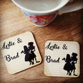 Customised Coaster Personalised Personalized Gift Favours Favors Birthday Wedding Engagement Party School Kitchen Custom Father's Day