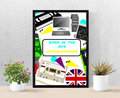 Birthday Framed Print.Born in the 50s,60s,70s,80s,90s Personalised Personalized!Big Birthday Keepsake Nostalgia, Retro,Decades,Centrepiece