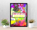 Birthday Framed Print.Born in the 50s,60s,70s,80s,90s Personalised Personalized!Big Birthday Keepsake Nostalgia, Retro,Decades,Centrepiece