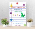 Thank You Teacher Poster Print Dinosaur and Unicorn Themed Personalised Personalized!School Gift, Teaching Assistant,Nursery, DIGITAL