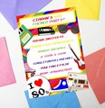 Birthday Invitations Born in the 50s,60s,70s,80s,90s Personalised Personalized Custom Wedding,Save The Date Invites, Christening, Retro