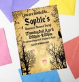 Fairytale Invites Beauty and Beast,Peter Pan,Alice,Little Mermaid,Aladdin,Rapunzel Personalized Personalised Wedding Birthday Woodland