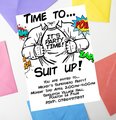 Suit Up It's Party Time! Birthday Invites Invitations Personalised Personalized Perfect for Superhero, Comic Book Birthday Party, Custom