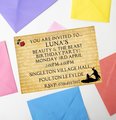 Fairytale Invites Beauty and Beast,Peter Pan,Alice,Little Mermaid,Aladdin,Rapunzel Personalized Personalised Wedding Engagement Invitations