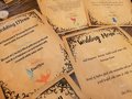 Fairytale Wedding Menu,Table Name & Name Place Beauty and the Beast Aladdin Little Mermaid Rapunzel Sleeping Beauty Cinderella Name Card