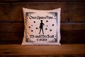 Fairytale Cushion Personalised Personalized Custom Fairytale Beauty and the Beast Wedding Engagement Sleeping Beauty Aladdin Alice Mr & Mrs