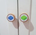 Building Blocks Wardrobe Handles Drawer Handles Knobs Perfect for Upcycling Wardrobe, Chest of Drawers,Door, Boys Bedroom Diggers Building