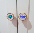 Comic Book Wardrobe Handles Drawer Handles Knobs Perfect for Upcycling Wardrobe, Chest of Drawers,Door, Boys Bedroom Superhero Knobs Heroes