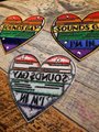 Rainbow Heart Badge Patch "Sounds Gay, I'm In." Wedding Love Heart Favors Favour Mr and Mrs, Mr and Mr, Mrs and Mrs Party Bags Pins Pride