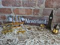 Peter Pan Centrepiece Set Neverland Sign, Pirate Ship, Chest, Coins, Big Ben, Compass, Treasure Necklace, Fairy Lantern, Fishing Net Party