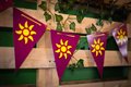 Rapunzel Sunflower Bunting Floating Lanterns Perfect Decorations for Fairytale Birthday, Wedding,Princess Party, Baby Shower,Banner