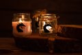 Dragon Silhouette Candles Small, Medium, Bell Jar, Wax Fill Perfect for Castle and Barn Wedding, Favours, Favors, Gift Wrapped in Rustic Box