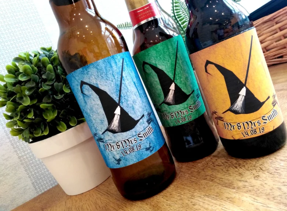 Wizard Bottle Label Wedding Favor Favour Personalised Personalized!Perfect For Wizard Wedding, Parties, Castle Weddings, Spells, Birthday