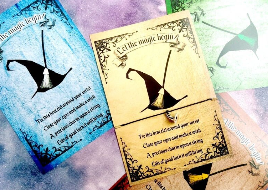 Wizard Hat Charm Bracelets Personalised Personalized Custom Backing Perfect for Wizard Weddings, Medevil Castle Weddings, Favor Favour