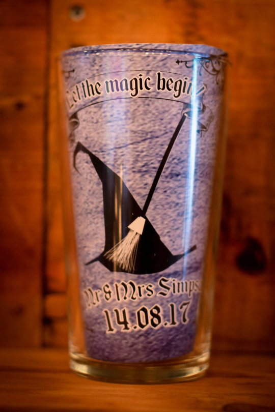 Wizard Beer Glasses Personalised perfect for wizard weddings, castle weddings, favours, thank you gifts, birthday, Christmas