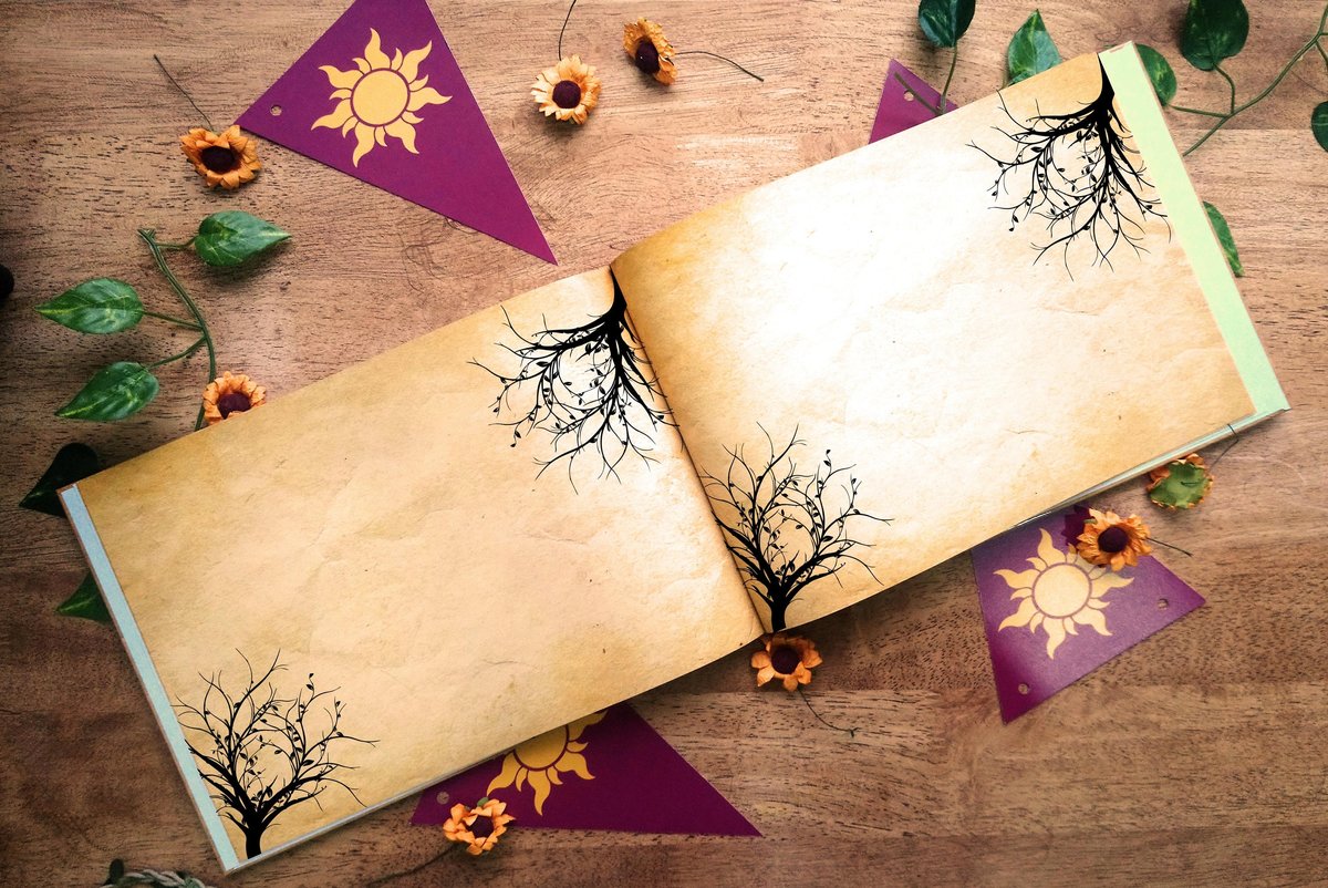 Rapunzel Floating Lanterns Woodland Wedding Guestbook Personalised Personalized Perfect for Woodland and Fairytale Weddings Scrapbook Album