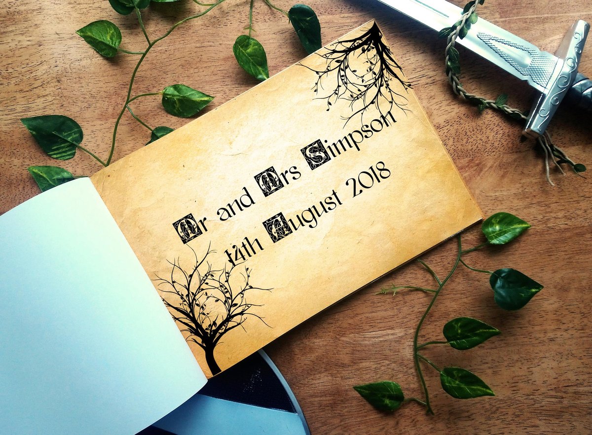 Sleeping Beauty Woodland Wedding Guestbook Personalised Personalized Perfect for Spinning Wheel and Fairytale Weddings Scrapbook Album