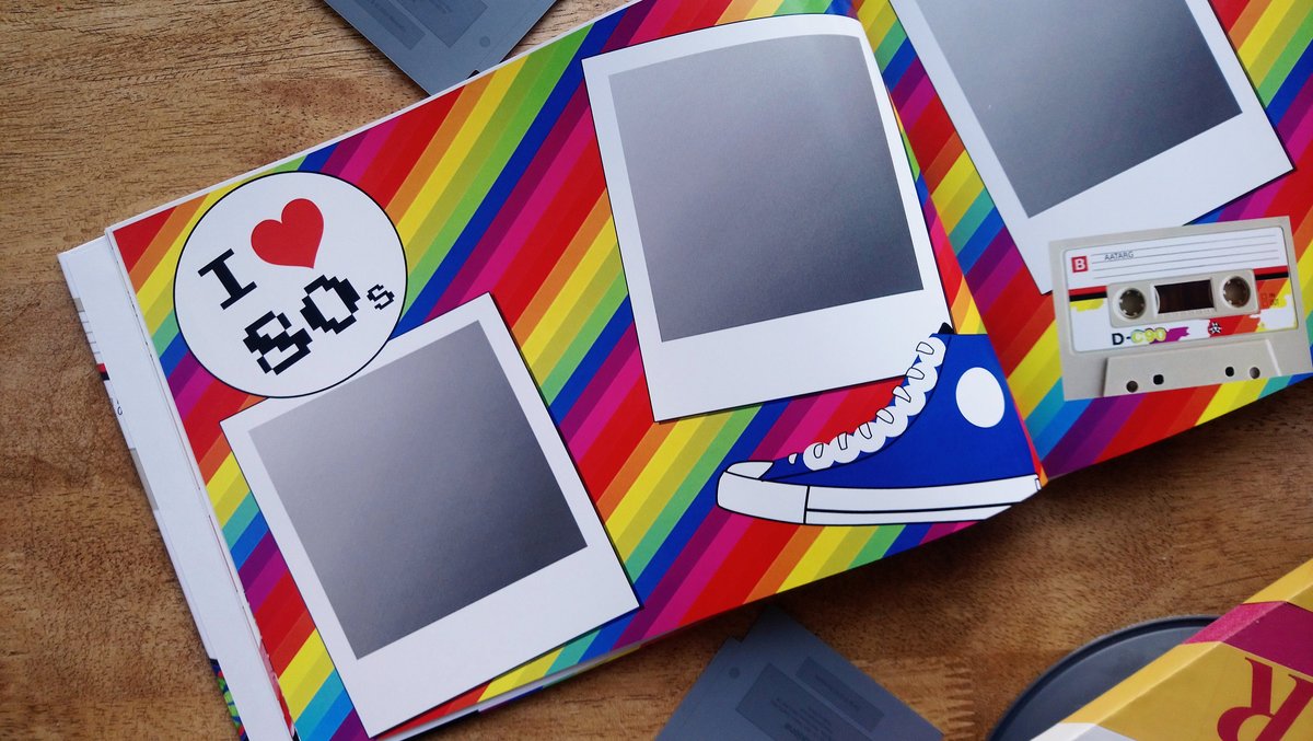 1980's Eightie's Birthday Book Personalised Personalized Scrapbook,Notebook,Photo Album,Birthday,Memory Book,80's Gift,Mementos,Retro