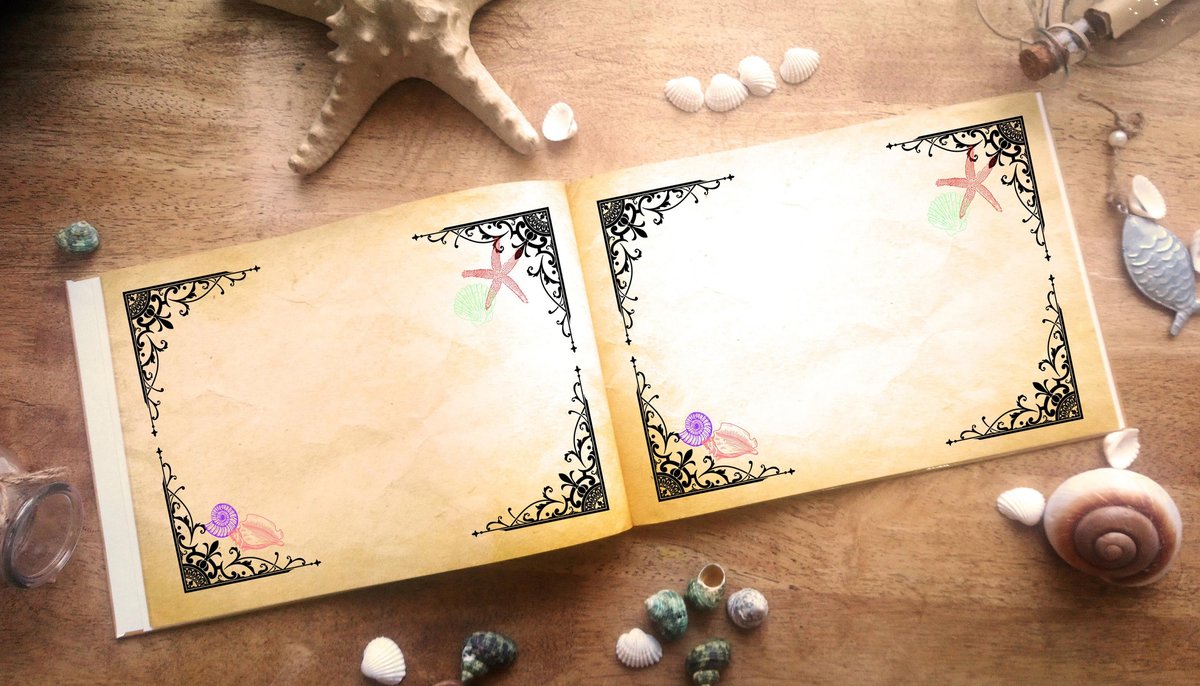 The Little Mermaid Under The Sea Wedding Guestbook Personalised Personalized Perfect for Echanted and Fairytale Weddings Scrapbook Album