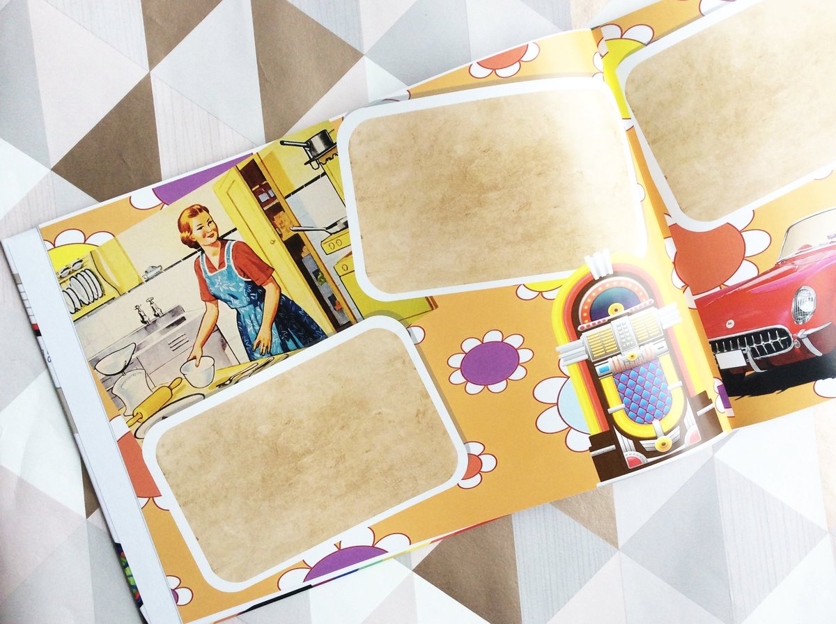 1950's Fifties Birthday Book Personalised Personalized Scrapbook,Notebook,Photo Album,Birthday,Memory Book,50's Gift,Mementos,Retro