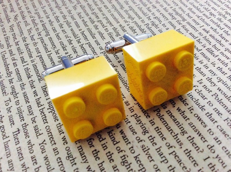 Building Block Cufflinks Made From LEGO Wedding Groom, Groomsman, Best Man, Usher, Paige Boy! Lots of colours colors available!Lego Wedding