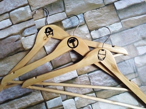 Superhero Wedding Hanger Gift For Groom, Best Man, Groomsman, Usher,Father of the Bride/Groom, Personalised Personalized Comic Book Wedding