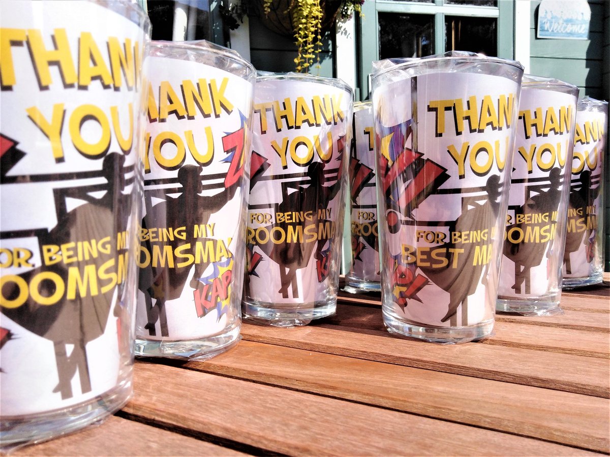 Comic Style Personalised Beer Glass Perfect gifts for weddings, birthdays, wedding party presents, personalized personalised gifts, barware