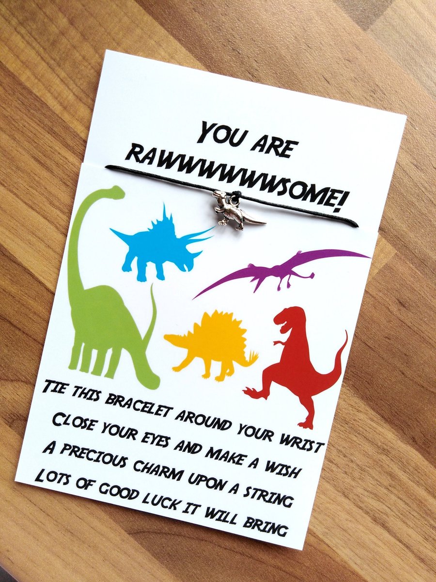 Dinosaur Bracelet You Are Rawwwwsome Personalised Personalized!Perfect School Gift,Anniversary,Birthday Gift, Dinosaur Party