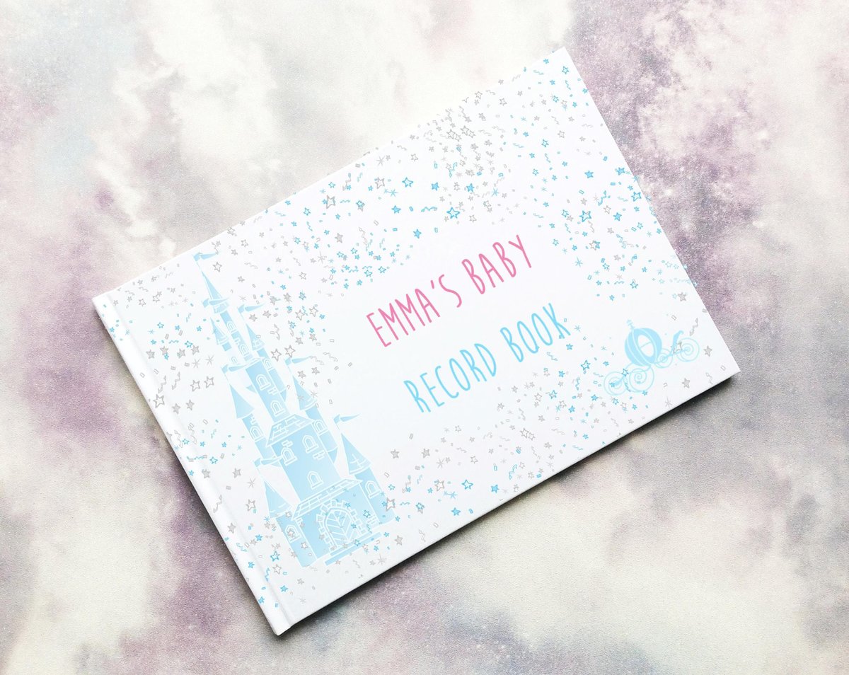 Baby Record Book Cinderella Castle Personalised Personalized Gift Perfect For Princess & Fairytale Babies,Baby Shower Gift,Memory Book