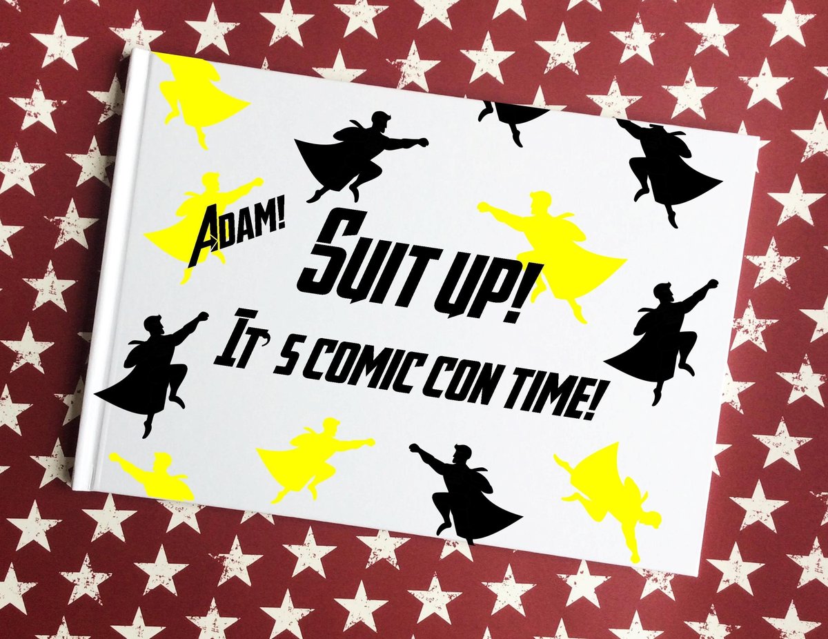 Comic Con Superheroes Autograph Photo Memory Book! Personalised Personalized Perfect for Superhero and Comic Book Fans! San Diego Comic Con