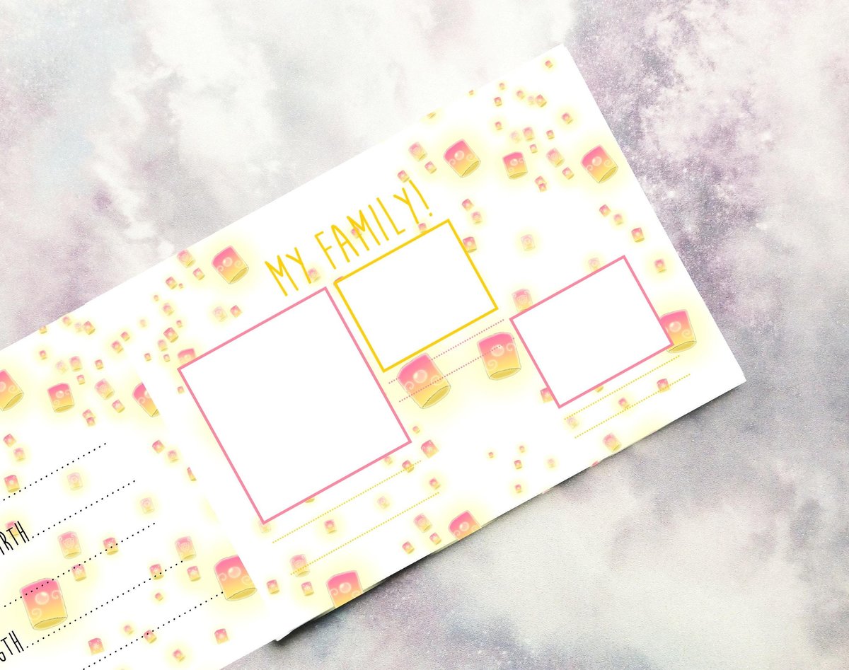 Baby Record Book Rapunzel Personalised Personalized Perfect For Sunflower & Fairytale Babies,Baby Shower Memory Book Floating Lanterns