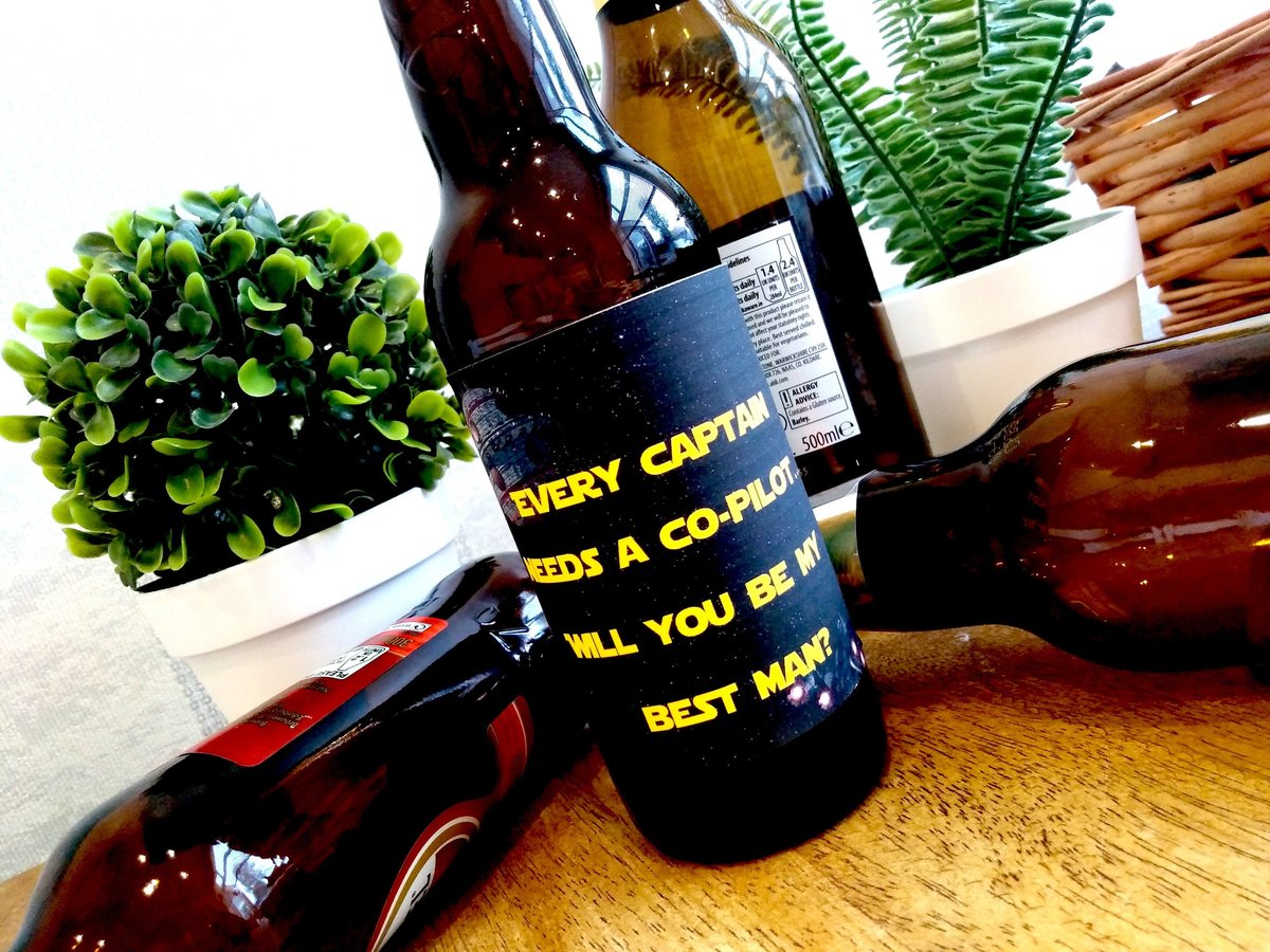 Space Bottle Label Will You Be My Best Man,Groomsman,Usher,Paige Boy?Personalised Personalized!Perfect for Space, Superhero, Themed Weddings