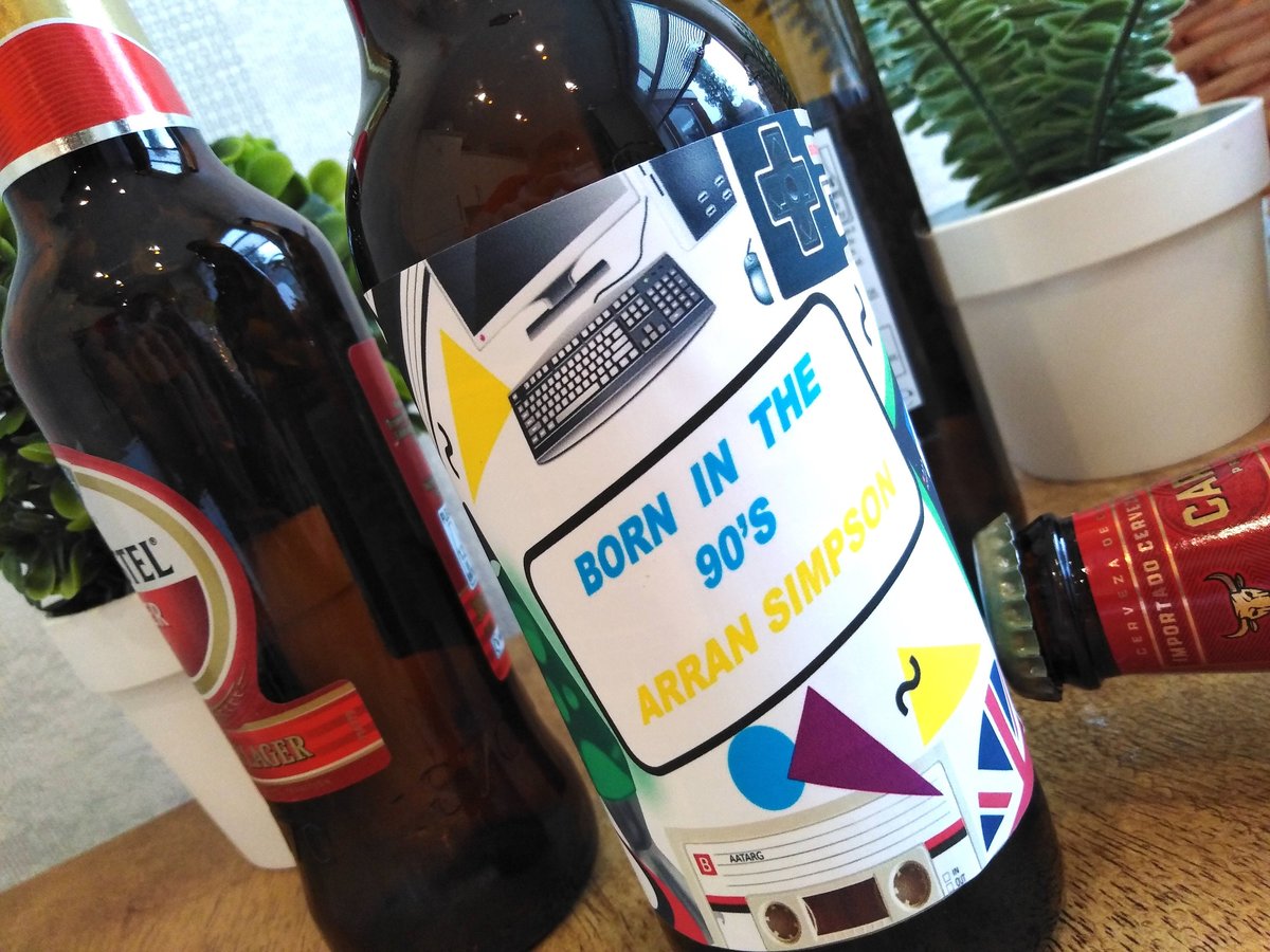 Decades Birthday Bottle Label 50s,60s,70s,80s,90s Personalised Personalized!Big Birthday Keepsake Nostalgia, Retro,Beer,Gin,Win,Prosecco