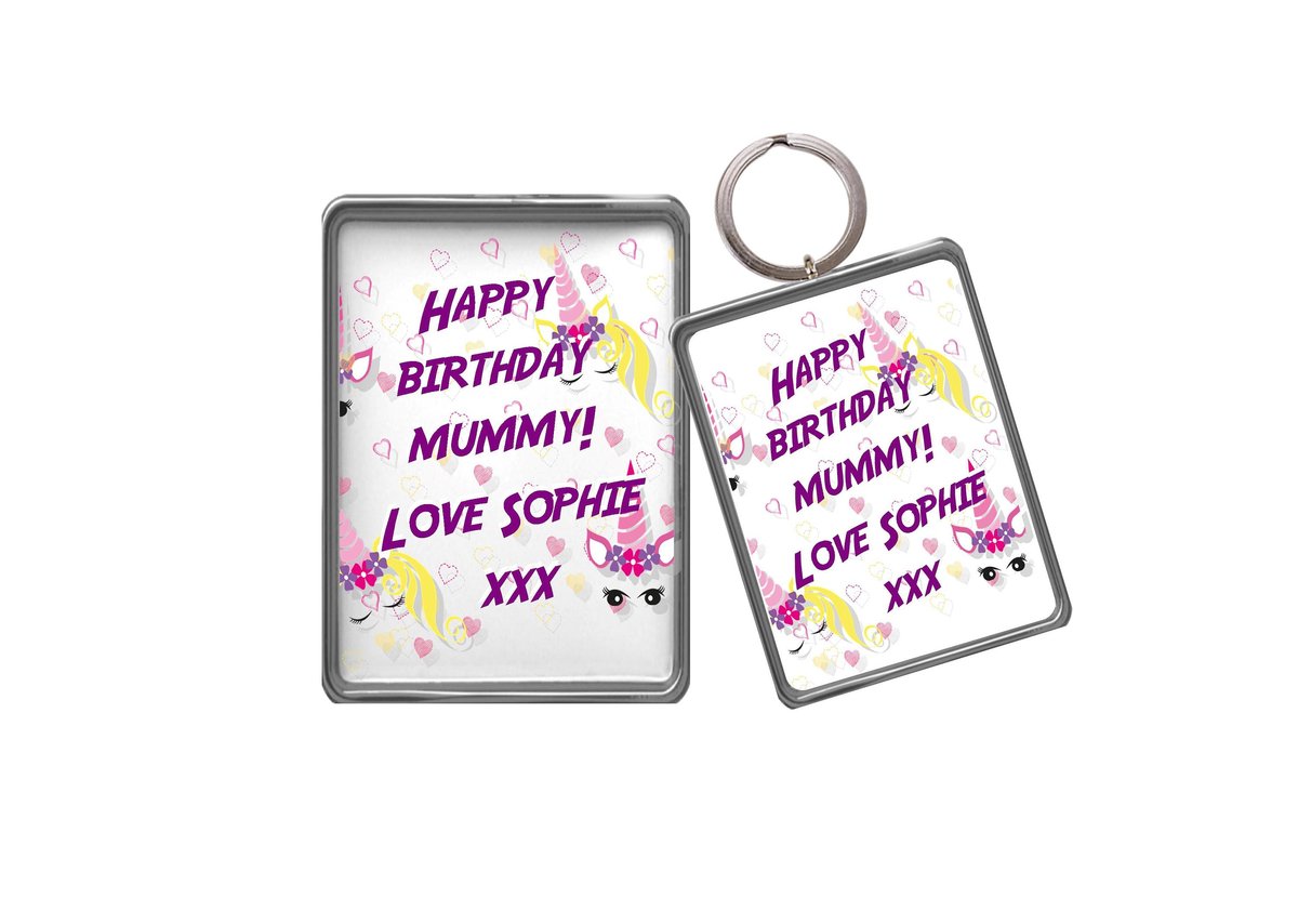 Unicorn Keychain Magnet Mummy Birthday Personalised Personalized!Perfect Mother's Day, Mum, Mummy Birthday Keyring Gift