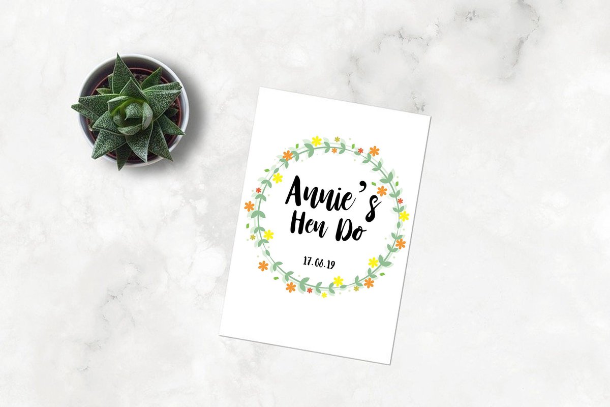 Hen Do Poster Print Personalised Personalized Custom Hen Do Party Games Decorations Decor Hen Do Bags Floral Wedding Games Board