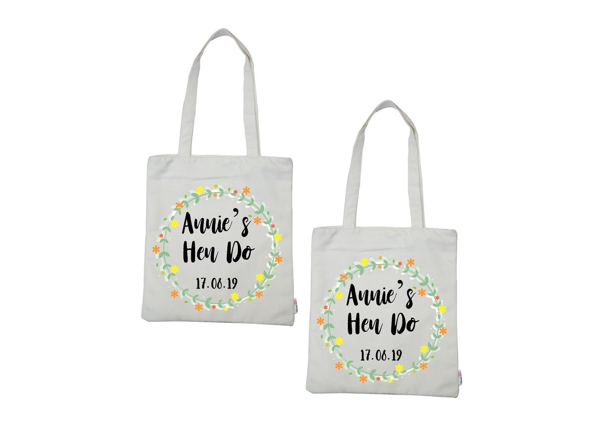Hen Do Tote Bag Personalised Personalized!Perfect Gift For Bride, Maid of Honor,Bridesmaid, Family and Friends,Mother of Bride and Groom