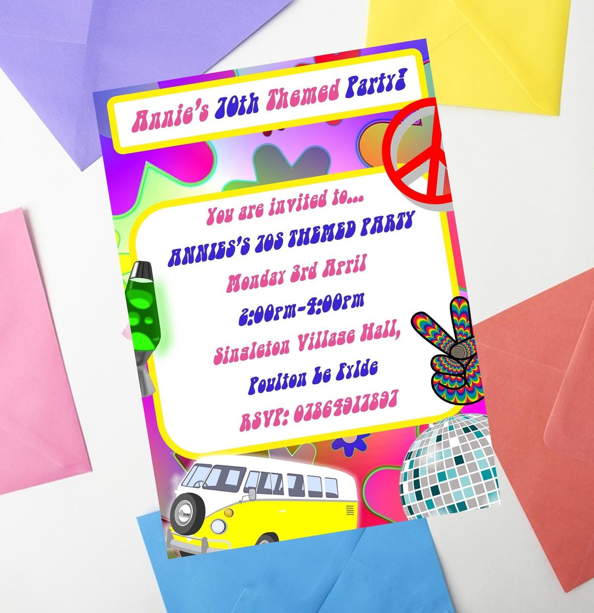 Birthday Invitations Born in the 50s,60s,70s,80s,90s Personalised Personalized Custom Wedding,Save The Date Invites, Christening, Retro