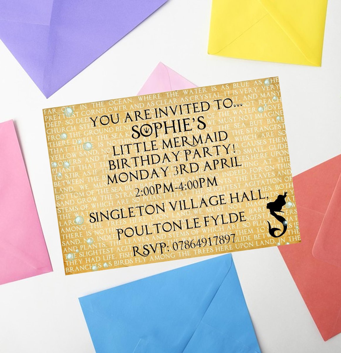 Fairytale Invites Beauty and Beast,Peter Pan,Alice,Little Mermaid,Aladdin,Rapunzel Personalized Personalised Wedding Engagement Invitations