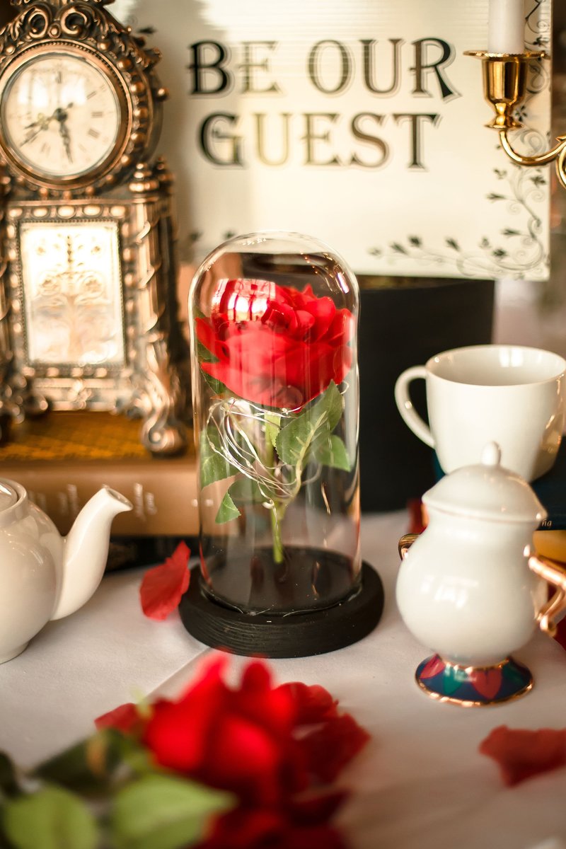 Beauty and the Beast Single Rose Perfect for Fairytale Themed Weddings Centrepiece Rustic Bo Ho Wedding Decorations Birthdays Valentines Day