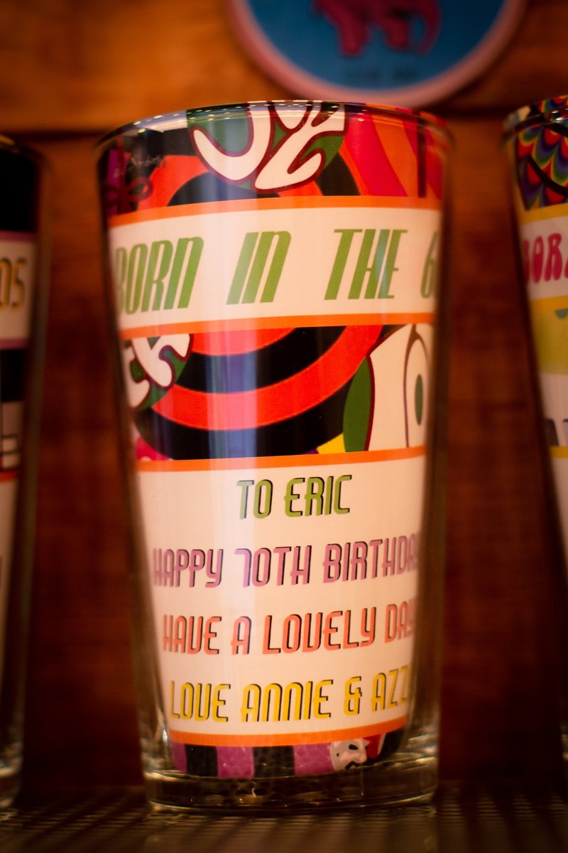 50s,60s,70s,80s,90s Beer Glass Perfect gifts for weddings, birthdays, wedding party presents, personalized personalised gifts, barware